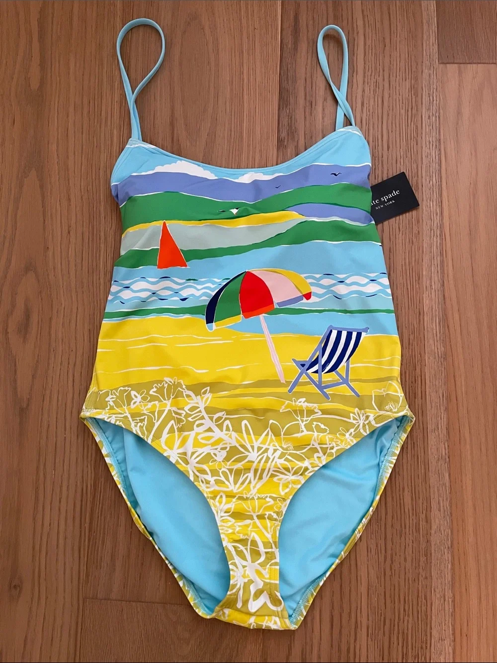 Kate Spade Summer Day One Piece Swimsuit Size Large, NWT